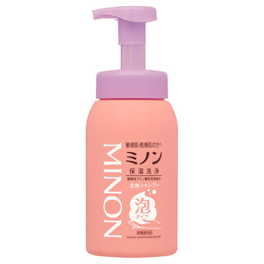 Minon whole body shampoo foam type, 500ml, fragrance-free