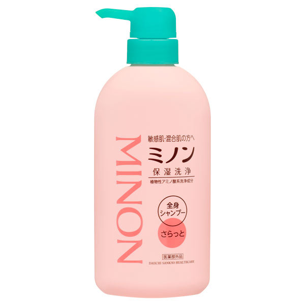 Minon whole body shampoo, light type, 450ml, lightly scented (green tea scent)