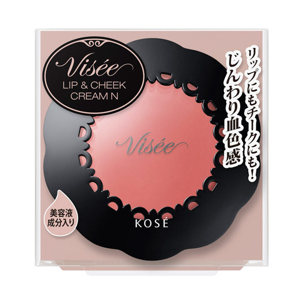VISEE Riche Lip & Cheek Cream N, BE-5 Nude Beige, 5.5g, Fragrance-free