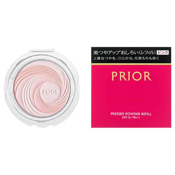 PRIOR Beautiful Shine Up Powder, SPF15 PA++, Refill, Pink