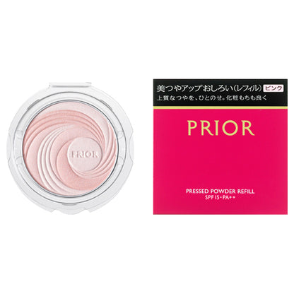 PRIOR Beautiful Shine Up Powder, SPF15 PA++, Refill, Pink