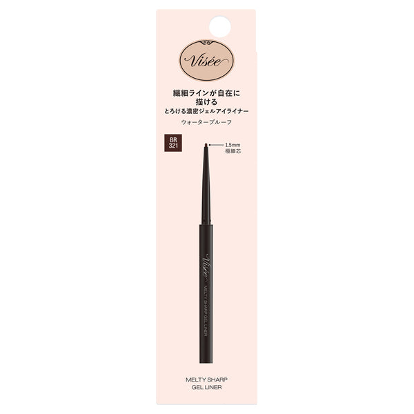 VISEE Riche Melty Sharp Gel Liner, [BR321] Plum Brown, 0.1g