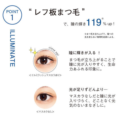 ORBIS Illuminating Lash Mascara, [Black] A basic black with a lustrous shine, 114.5mm