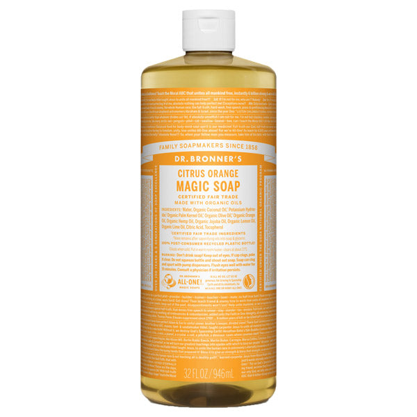Dr. Bronner's Magic Soap Citrus Orange, 946ml (Fresh Citrus)
