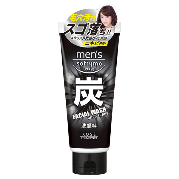 Men’s Softymo Facial Wash Charcoal, 130g