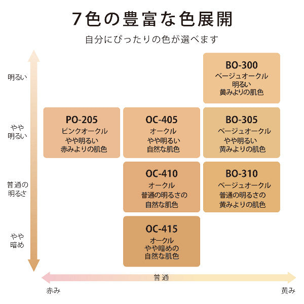 Tsuyashizuku Skincare Foundation, SPF25, PA++, [OC-405] Slightly lighter,  natural skin tone, 25ml, Moisturizing