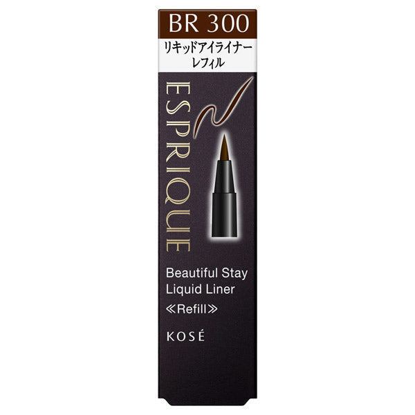 ESPRIQUE Beautiful Stay Liquid Liner, Refill, [BR300] Dark Brown, 0.45ml, Smooth
