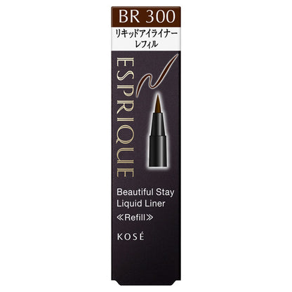 ESPRIQUE Beautiful Stay Liquid Liner, Refill, [BR300] Dark Brown, 0.45ml, Smooth