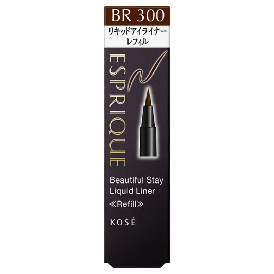 ESPRIQUE Beautiful Stay Liquid Liner, Refill, [BR300] Dark Brown, 0.45ml, Smooth