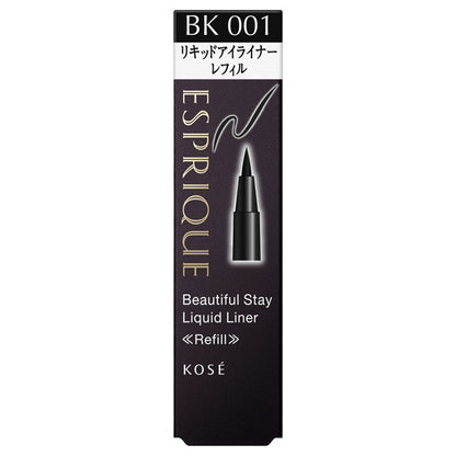 ESPRIQUE Beautiful Stay Liquid Liner, Refill, [BK001] Black, 0.45ml, Smooth