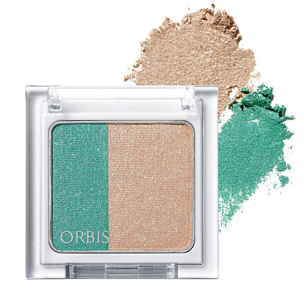 ORBIS Twin Gradient Eye Color, Turquoise Sea Sheer green that blends in with the skin, Fragrance-free