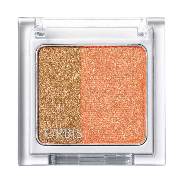 ORBIS Twin Gradient Eye Color, Orange Praline - Familiar Orange x Mature Brown, Fragrance-free