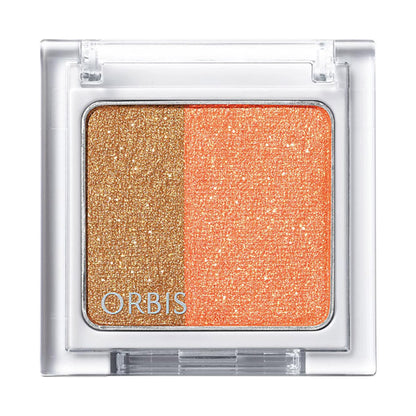 ORBIS Twin Gradient Eye Color, Orange Praline - Familiar Orange x Mature Brown, Fragrance-free