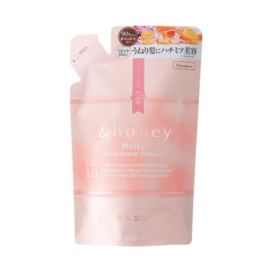 &honey Melty Moist Repair Shampoo 1.0 Refill, 350ml (Pure Rose Honey)