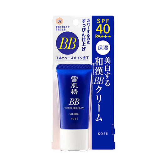 Sekkisei White BB Cream, SPF40 PA+++, [02] Normal light natural skin tone, 30g