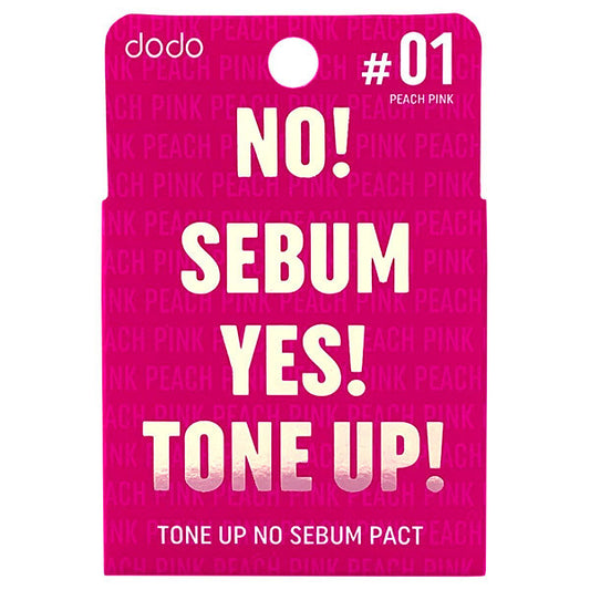 dodo Tone Up No-Sebum Pact 01 (Peach Pink)