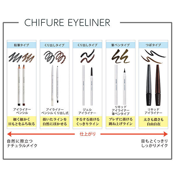 Chifure Liquid Eyeliner, 23 Dark Brown