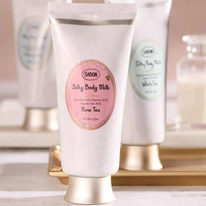 SABON Silky Body Milk Rose Tea, 200ml, Rose Tea
