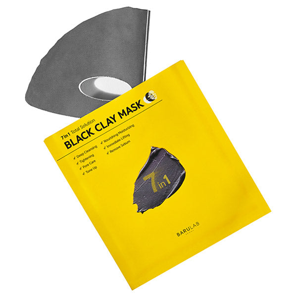 BLACK CLAY MASK, Black, 1 sheet 18g