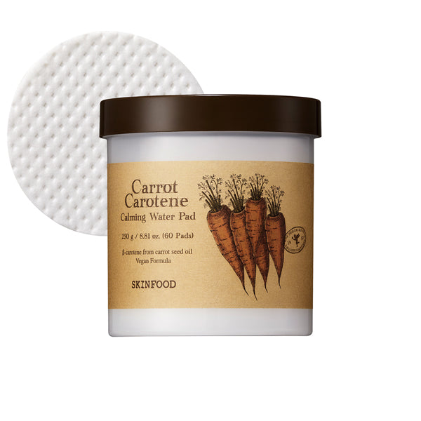 Carrot Carotene Calming Water Pads, 250g, 60 sheets, Moisturizing, Green Herbal Scent