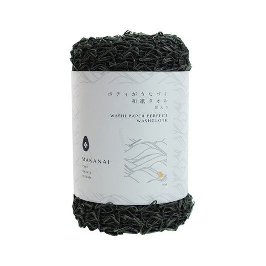 MAKANAI Body Nodding Japanese Paper Towel (Charcoal), 1 Sheet