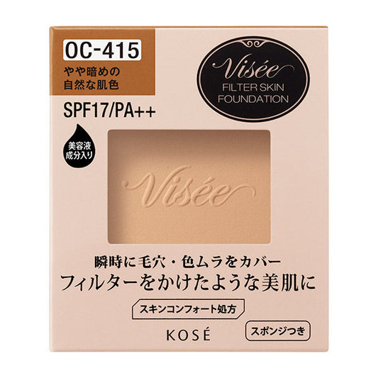 VISEE Filter Skin Foundation, SPF17 PA++, Refill, OC-415, 10g, Gentle and lightweight