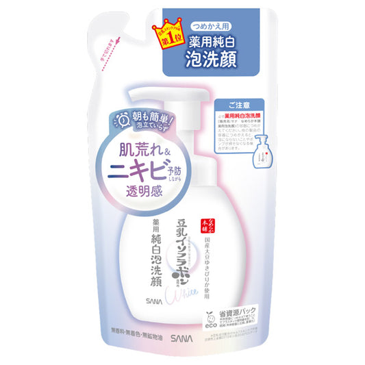 Nameraka Honpo Medicinal foam face wash, refill