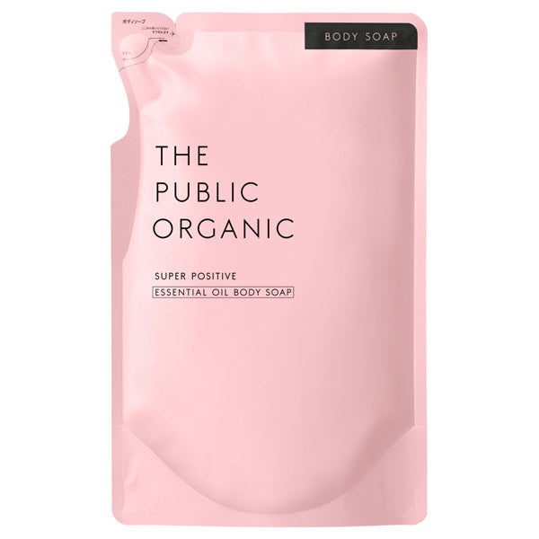 THE PUBLIC ORGANIC Super Positive Essential Oil Body Soap Refill, 400ml (Floral Woody)