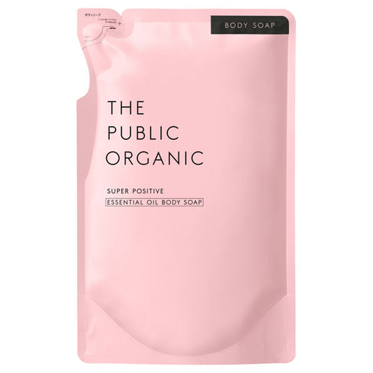 THE PUBLIC ORGANIC Super Positive Essential Oil Body Soap Refill, 400ml (Floral Woody)