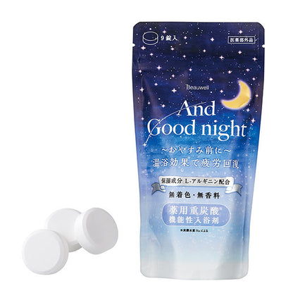 Beauwell And Goodnight Medicated Bath Tablets (Bicarbonate), 15g x 9