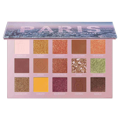 FOCALLURE Go Travel 15-Color Eyeshadow Palette (01 Paris)