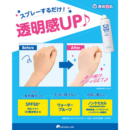 Toumei Shirohada White UV Spray SPF50 