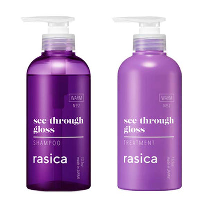 Rasica See-Through Gloss Shampoo & Treatment Set [Warm], 400ml/400g