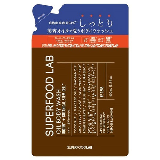 SUPERFOOD LAB Biotin + Oil Body Wash Refill (Neroli & Jasmine), 400ml