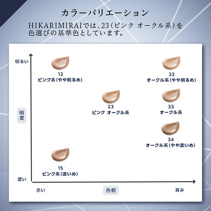 HIKARIMIRAI Contrast Cream Foundation (34 Ochre), 25g