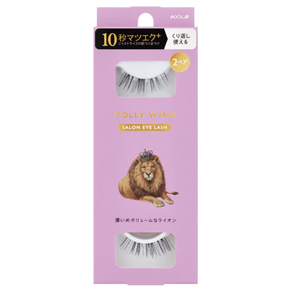 Dolly Wink Salon Eyelashes, NO12 Dark and Voluminous Lion, 2P