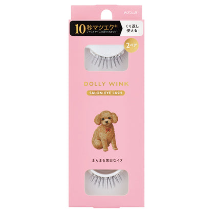 Dolly Wink Salon Eyelash, NO7 Round Black-eyed Dog, 2P