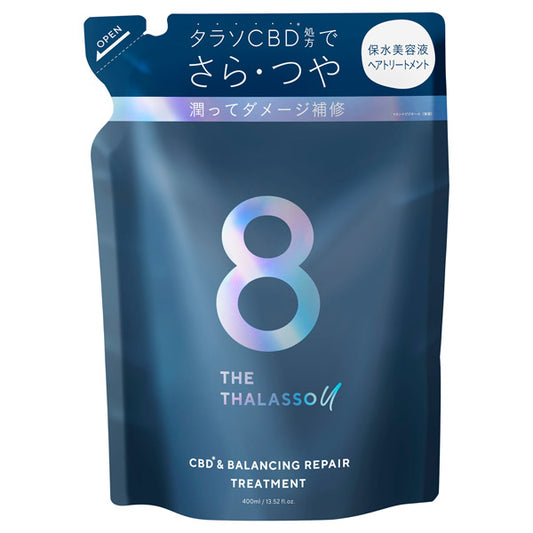 8 The Thalasso You CBD & Balancing Damage Repair Hair Treatment Refill, 400ml (Musky Soap Scent)
