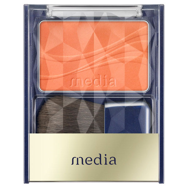media Bright Up Cheek S, OR-02 (Orange), 2.8g, Fragrance-free