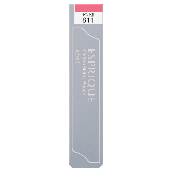 ESPRIQUE Chiffon Matte Rouge, PK811 Pink, 6g, Lightweight and gentle, Fragrance-free