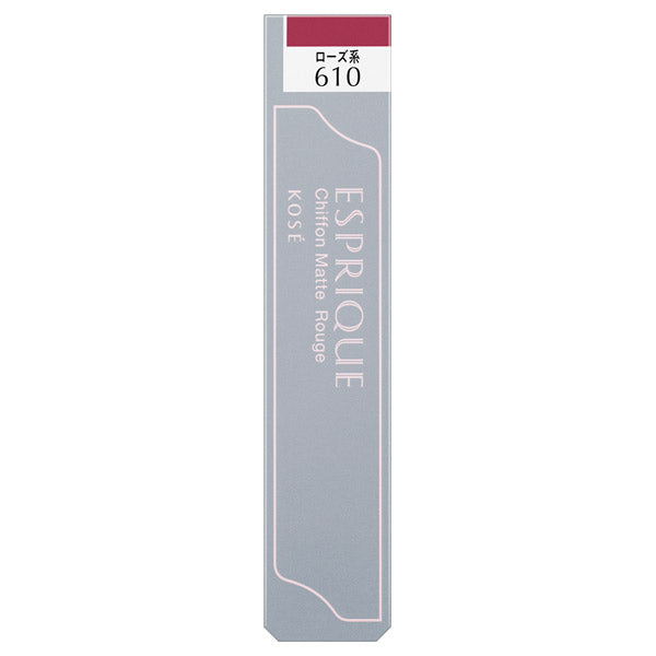 ESPRIQUE Chiffon Matte Rouge, RO610 Rose, 6g, Lightweight and gentle, Fragrance-free