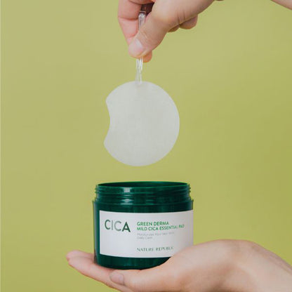 Nature Republic Green Derma Cica Essential Pad (90 sheets) (135ml)