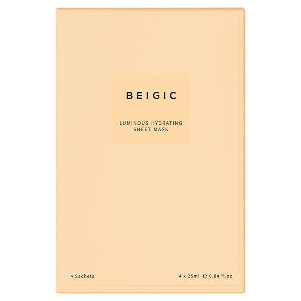 BEIGIC Luminous Hydrating Sheet Mask, 25ml x 4