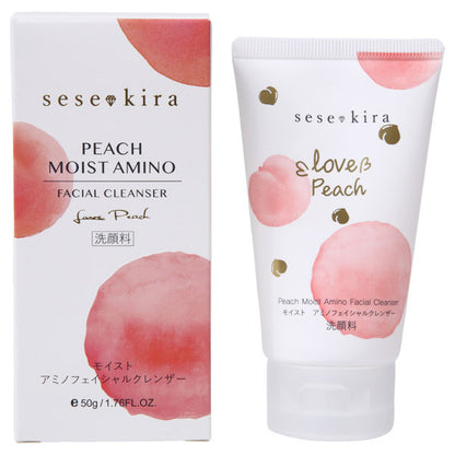 Sesekira Peach Moist Amino Facial Cleanser, 50g