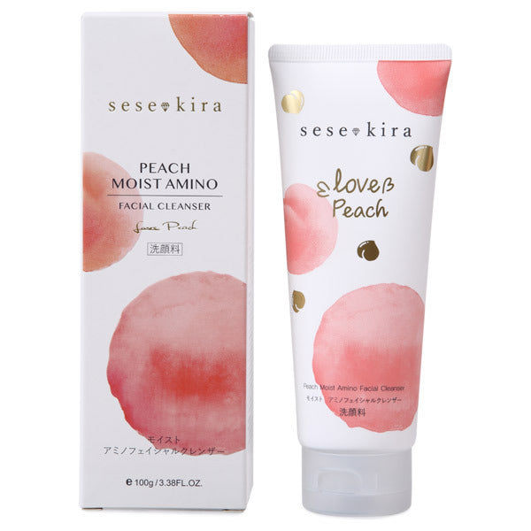 Sesekira Peach Moist Amino Facial Cleanser, 100g