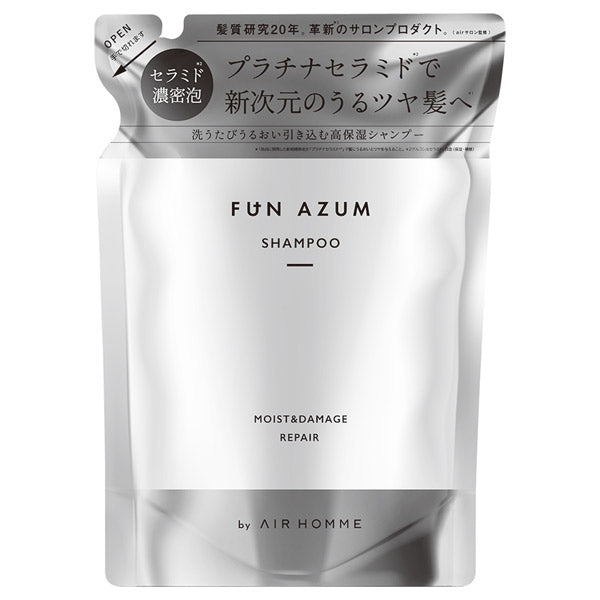 FUN AZUM Moist & Damage Repair Shampoo Refill, 380ml