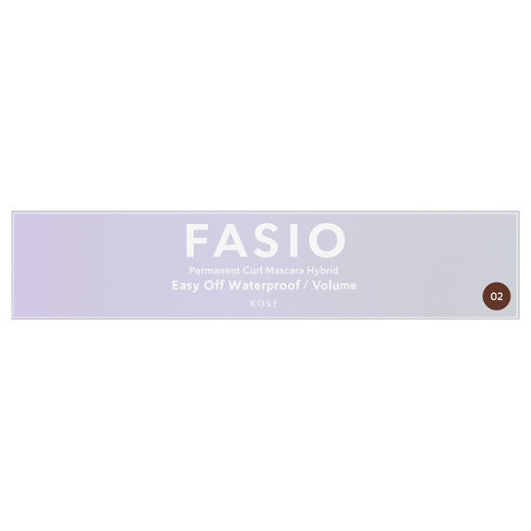 Fasio Permanent Curl Mascara Hybrid (Volume), 02 Brown, 6g, Fragrance-free