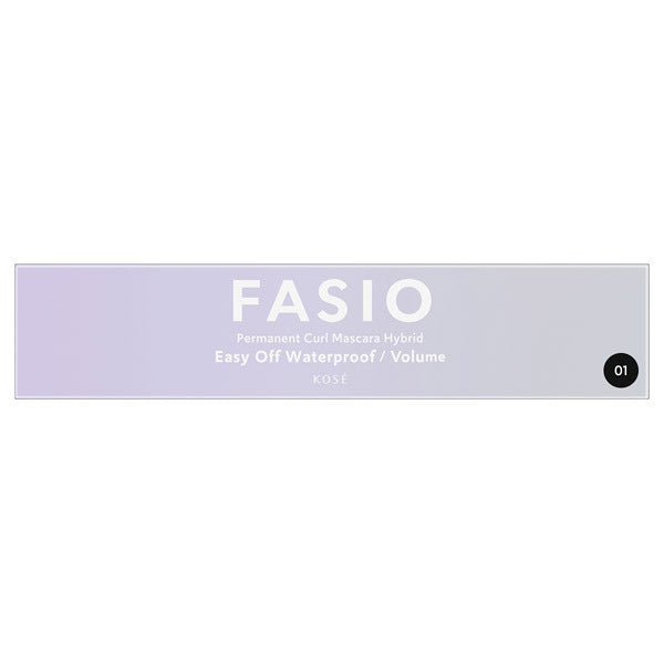 Fasio Permanent Curl Mascara Hybrid (Volume), 01 Black, 6g, Fragrance-free