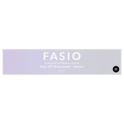 Fasio Permanent Curl Mascara Hybrid (Volume), 01 Black, 6g, Fragrance-free