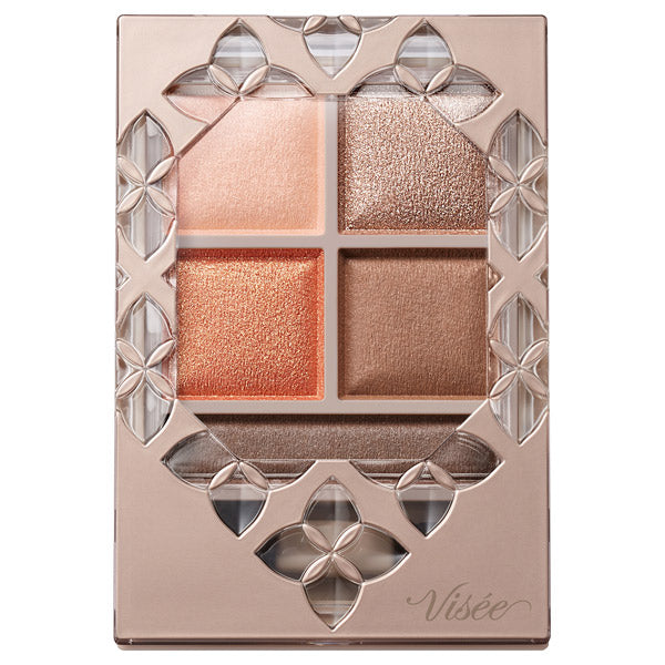 VISEE Vise Riche Panorama Design Eye Palette, BR-4 Orange Brown, 5.5g, Fragrance-free
